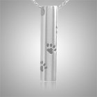 Pet Paw Onyx Cylinder Memorial Jewelry III